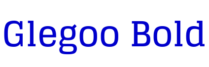 Glegoo Bold Schriftart
